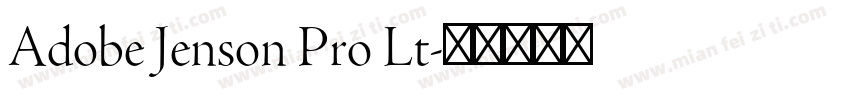 Adobe Jenson Pro Lt字体转换